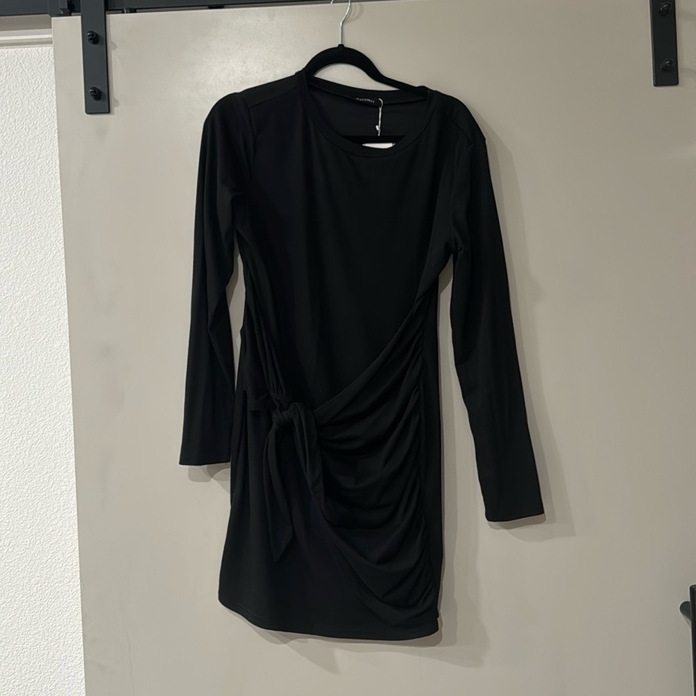 Black long sleeve work dress